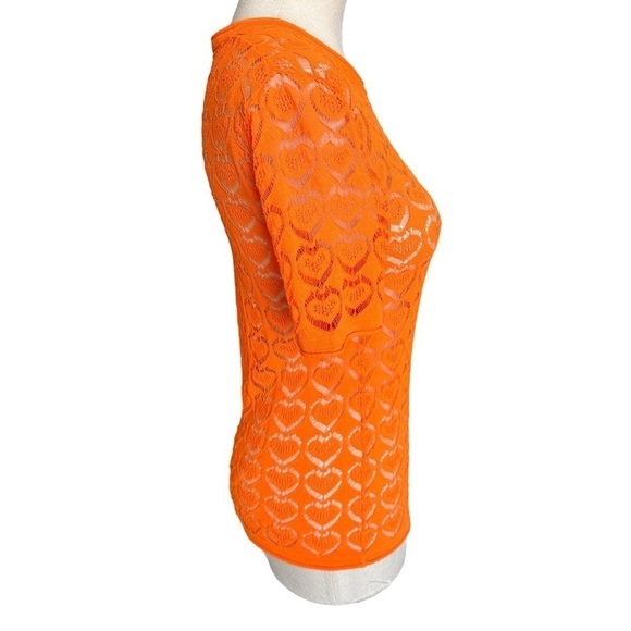 Marco Rambaldi Orange Hearts Blouse - Picture 6 of 9